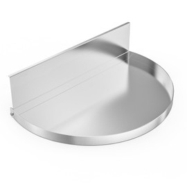 Onlyfire Stainless Steel Detachable Grill Drip Pan for Weber 22" Kettle Grills, Grease Tray Liner with Removable Charcoal Divider, Semi-Circular