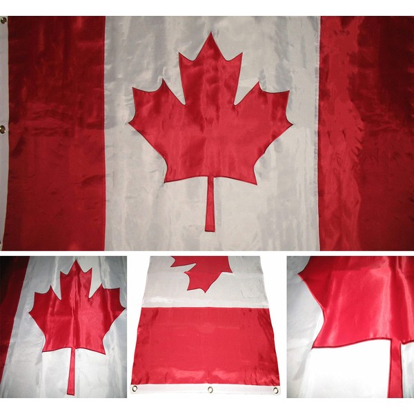 "Flags & Signs" 4X6 ft Embroidered Sewn Canada Canadian 300D