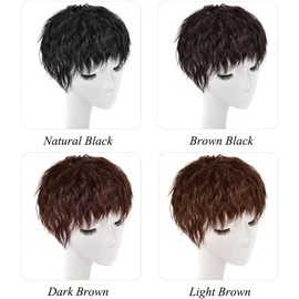 Light Brown Wig Pieces for Top of Head, Curly Hair Topper Replacement Fluffy Hairpiece Seamless Clip in Top Wiglet for Women Thin Hair Care Hairpieces, Wigs Accessories