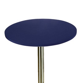 JISEN Cocktail Spandex Round Tablecloth Fitted Stretchable Table Cap 28 Inch A-Navy