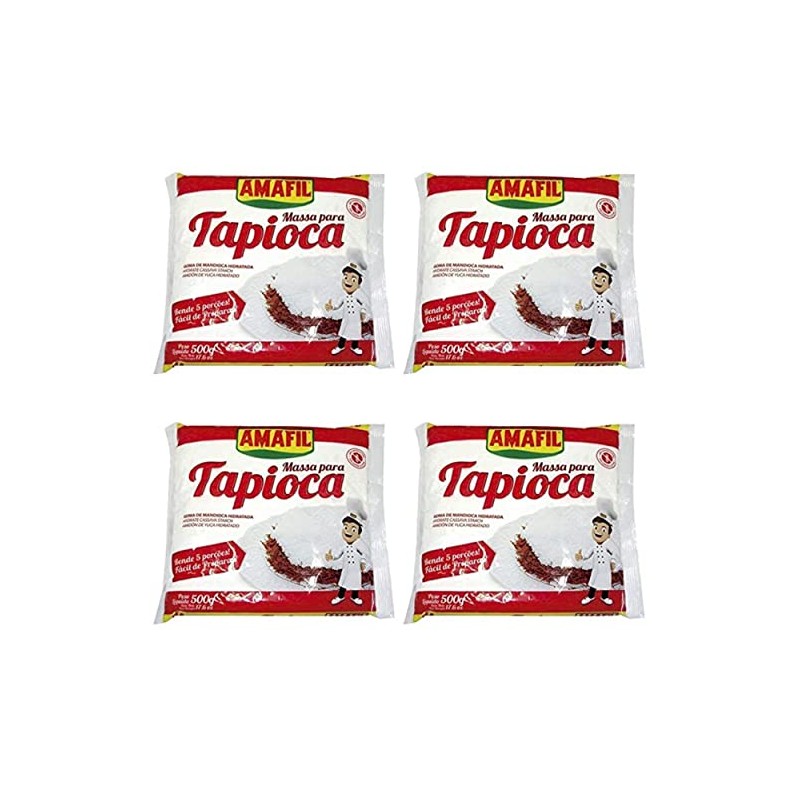 Amafil Tapioca Flour 500g (17.6oz) Massa Para Tapioca ( 4
