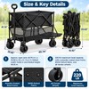 2-Tier Folding Utility Wagon for Outdoor Transport - 220 lb
