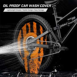 ENLEE Bicycle Disc Brake Cover Heat-Resistant Wear-Resistant Mountain Bike Washer Cover Simple Dazzle Print Washing Tool for Road Mountain Bike