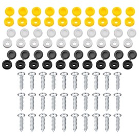 30 Pieces Of Plastic Screw Cover, 30 Pieces Of Screws, Car Number Plate Decoration, License Plate Fasteners, License Plate Installation And Fixation.