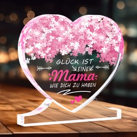 Gifts for Mum, Mother's Day Gift for Mum, Heart-Shaped Acrylic Plaque Decoration, Birthday Gift for Mum, Christmas Gifts for Mum, Creative Gifts for Mum