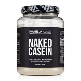 NAKED Casein - Vanilla Micellar Casein Protein - 5 Pound Bulk, GMO-Free, Gluten-Free, Soy-Free, Preservative-Free - Stimulate Muscle Growth - Enhance Recovery - 61 Servings