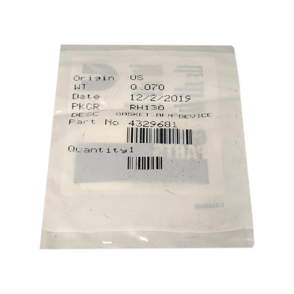 Cummins OEM CUMMINS GASKET,AFM DEVICE 4329681