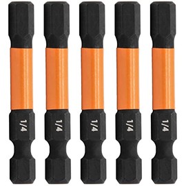 Hex 1/4" Impact Driver Bit - Railer Allen Wrench Drill Hex Bits. 1/4 Quick Release S2 Steel 2 inch 1/4" Hex Bits. (5 Pack)