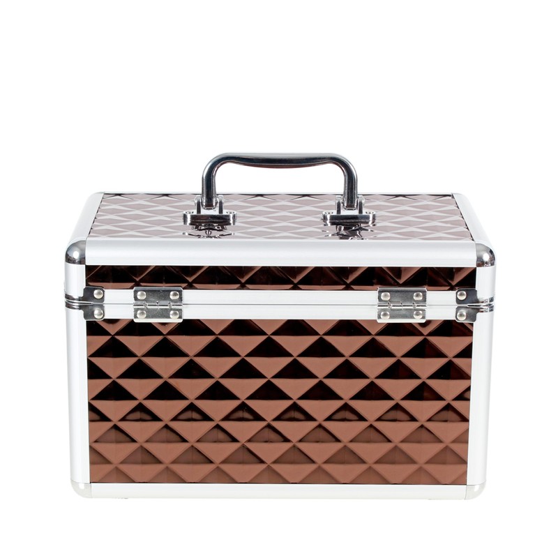 Aluminium Hard Make Up Travel Storage Box Cosmetic Beauty Vanity