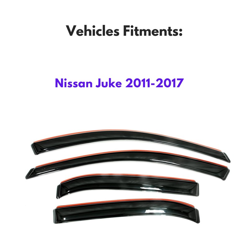 IG Window Visor for Nissan Juke 2011-2017, Rain Guard in-Channel