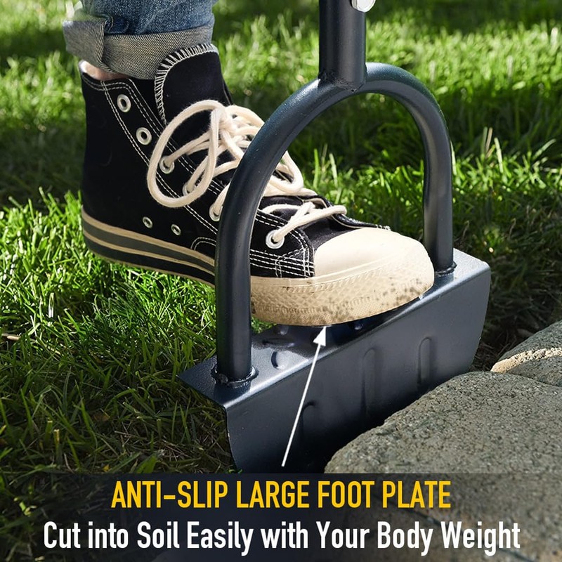 Colwelt Saw-Tooth Edger Lawn Tool, Half Moon Lawn Edger with