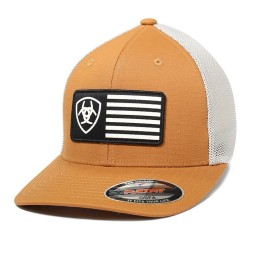 Ariat Flexfit Cap with Flag Design OSFA Tan A300065108