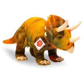 Teddy Hermann 94506 Dinosaur Triceratops 42 cm, Cuddly Toy, Plush Toy with Recycled Filling