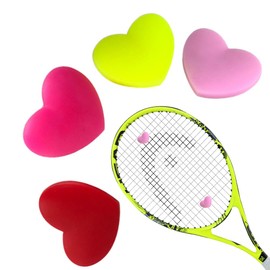 VANTOBEST 4Pcs Tennis Vibration Dampener Heart Silicone Racket Shock Absorber for Tennis Racquet String Dampening Anti-Slip Sports Accessories