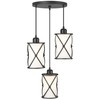 Osimir 3-Light Dining Room Chandelier Light Fixtures, Black Pendant Lighting