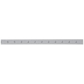 Starrett C316R-12 Full Flexible Steel Rule With Inch Graduations, 16R Style Graduations, 12" Length, 1/2" Width, 1/64" Thickness