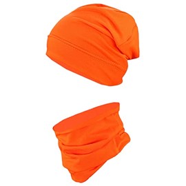 TupTam Boys' Beanie Hat and Tube Scarf Set of 2, orange