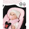 Infant Car Seat Insert with 3 Strap Covers, Reversible Car