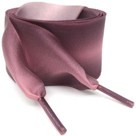 WEGOODZF Super Womens Flat Purple Gradient Shoe Laces 4CM Wide Shoestrings Silky Satin Ribbon Shoelaces 51 inches[1 Pair]