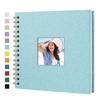 Yopih Linen Covered Scrapbook Photo Album, 8x8 Inches with Hardcover