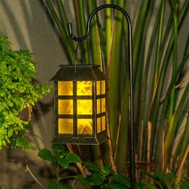 Copper Art Solar Outdoor Lantern, Amazing 3D Lighting Multipurpose Patio Landscape Pathway Garden Hanging Light, Steady On & Flashing Light Modes Auto Photosensitive On/Off Powered by Solar and USB