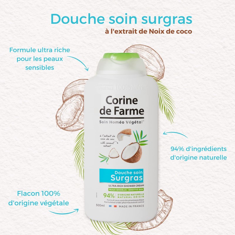 Crema De Ducha Ultra Hidratante Con Coco - 500 ml