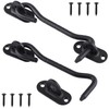 Tahbarshi Pack of 2 Latch Door, 4/6/8 Inch Storm Hook,