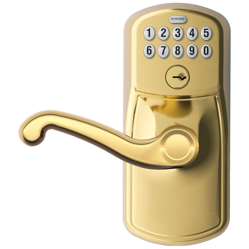 Schlage FE595 V PLY 505 FLA, Flex Lock, Bright Brass