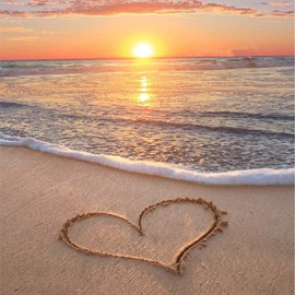 Vicloon 5D Diamond Painting Kit, Crystal Rhinestone Embroidery with Tools, DIY Diamond Painting Pictures, Numbers Cross Stitch for Home Wall Décor Office Decoration - Beach (30 x 40 cm)