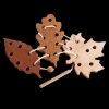PoppyBabyCo Montessori Wooden Lacing Toy — Leaf Set of 3