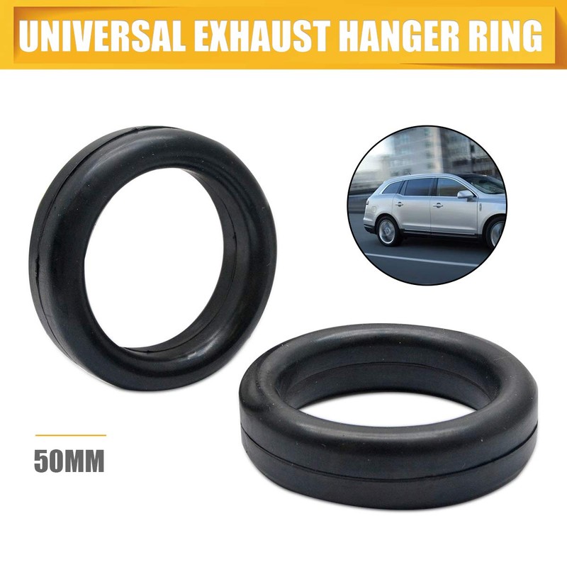 Baceyong 2pcs 5cm Car Exhaust Muffler Rubber O-Ring Holder Coat