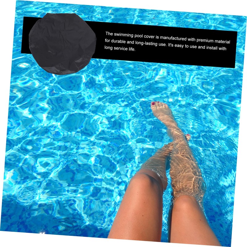 BESPORTBLE Outdoor Folding Round Pool Cover Durable Oxford Fabric Black