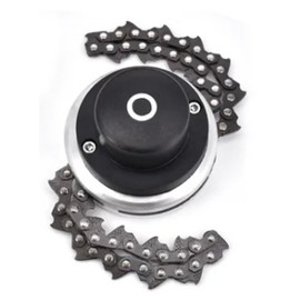 Chain Trimmer Head Grass Cutter Head Replacement Manganese Steel Lawn Mower Head 1in Hole