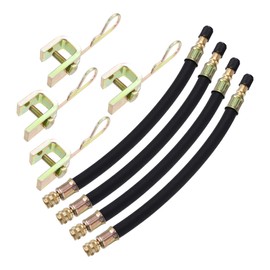 X AUTOHAUX 8pcs Tire Valve Extension Stem Adaptor Tool 4 Dual Valve Stem Extender Pipes 21cm / 8.3 Inch 4 Clips for Car Truck Motorcycle Bike Trailer RV