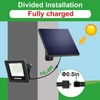 intelamp Solar Lights Outdoor, 4400mAh Solar Powered Flood Lights, Security