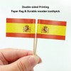Spain Flag, 100 PCS Small Mini Spanish Flag Toothpicks, National