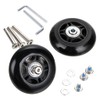 OwnMy 75 x 24mm Luggage Suitcase Replacement Wheels, Rubber Swivel