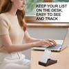 Jwinkumy Daily to Do List Planner with Walnut Wood Stand