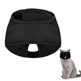 YonTens Cat Mask Blindfold Pet Face Mask with Holes Breathable Protective Mask Nail Clippers Aid Ear Cleaning Mask Anti-Bite Cats Calming Use for Cat Feeding, Bathing, Nail Clippers, Cleaning, Outing,