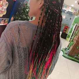 50pcs Hair Braids Assorted Gradient Colorful Braided Hair Rope Band Set for Ponytail braids Women Girl DIY Braid Hair Styling Accessories Wraps