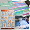 Kigley 4 Pcs Free Motion Quilting Templates Waves Acrylic Quilting