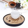Bamboo Tea Tray, Portable Round Dry Tea Tray, Multifunctional Tea