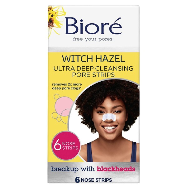 Biore Deep Cleansing Pore Witch Hazel 6 Count (2 Pack)