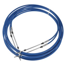 X AUTOHAUX 2pcs 20ft 6 Meter 236inch Marine Throttle Shift Remote Control Box Cable for Outboard Engine Boat Motor Steering System Blue - Not for Yamaha