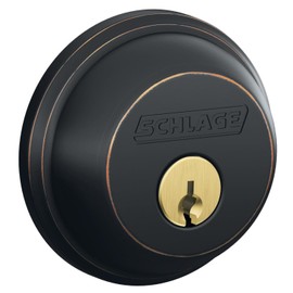 Schlage Aged Bronze Zinc Single Cylinder Deadbolt