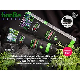 Dr. Taiga Whitening Zahnpasta mit Aktivkohle und Taiga-Kräutern, 45910 TianDe, Fluoridfrei, 120g