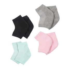 Ipetboom 4pairs Moisturizing Heel Socks for Dry Cracked Heels Open Toe Gel Socks Crack Treatment for Men Women Softens Protects Feet for Spa Use