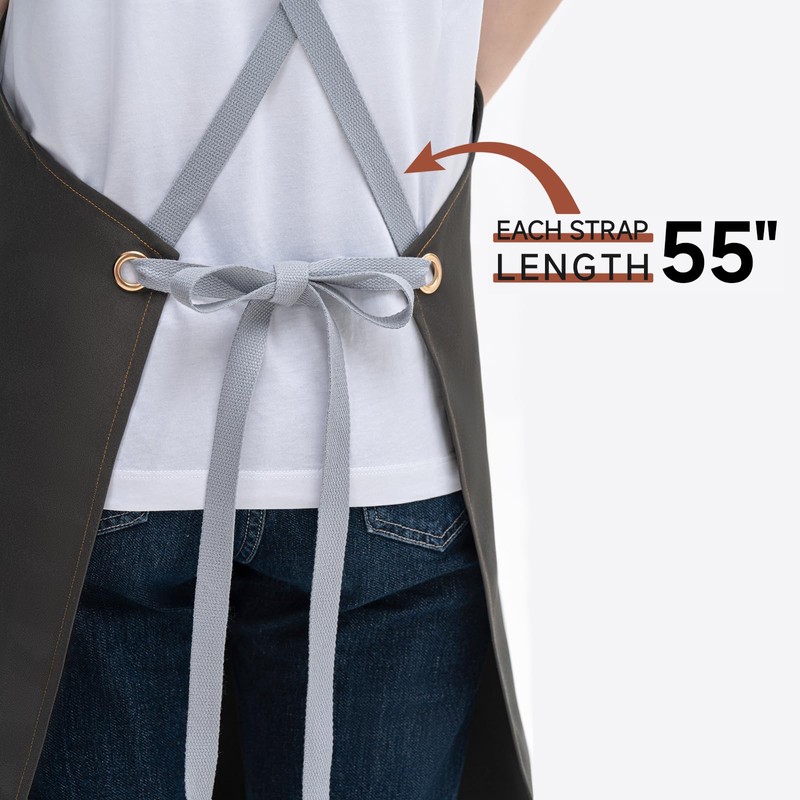 LOYGLIF Chef Aprons for Men Women with Large Pockets, Cotton