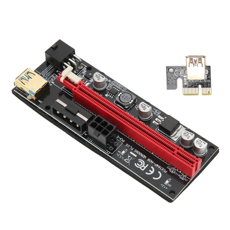 PCIE 1X to 16X Riser Card 4 Solid Capacitors 6