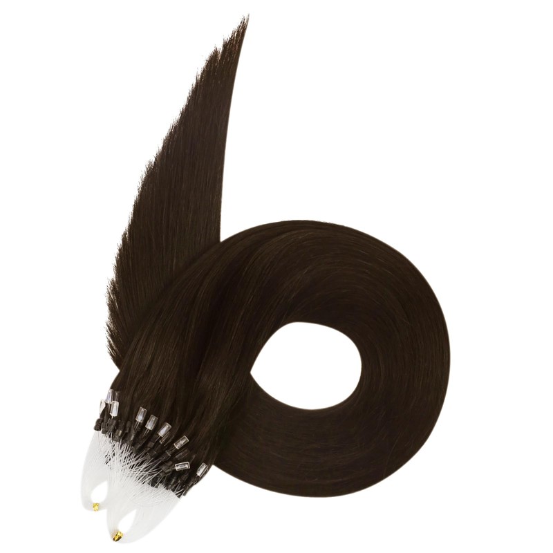 Ugeat Real Hair Extensions, Bonded Micro Ring Cold Fusion Extensions,
